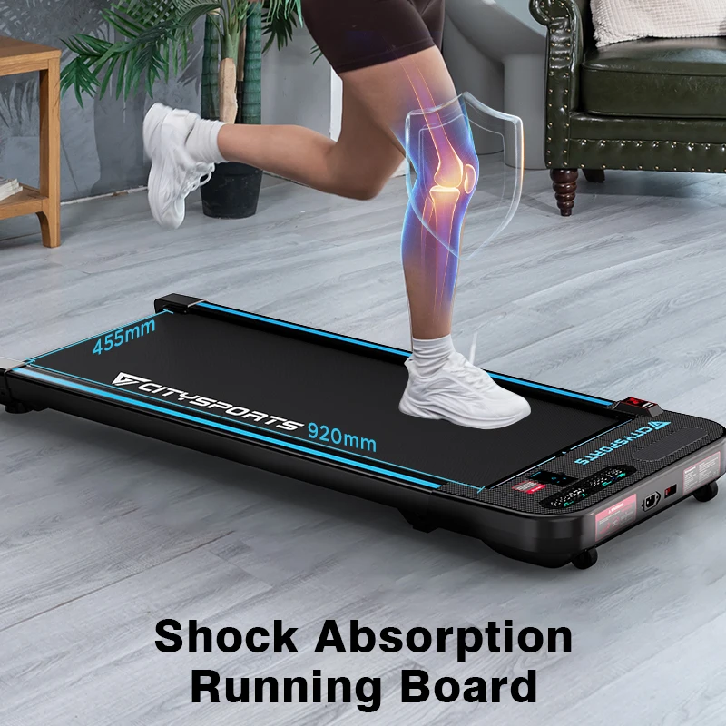 CITYSPORTS PRO Treadmill, Walking Pad, Portable Treadmill, 120kg, Powerful & Quiet Motor, Non-Slip & Comfortable Running Belt