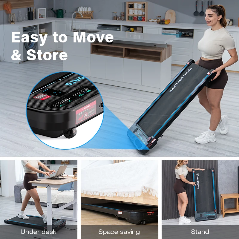 CITYSPORTS PRO Treadmill, Walking Pad, Portable Treadmill, 120kg, Powerful & Quiet Motor, Non-Slip & Comfortable Running Belt