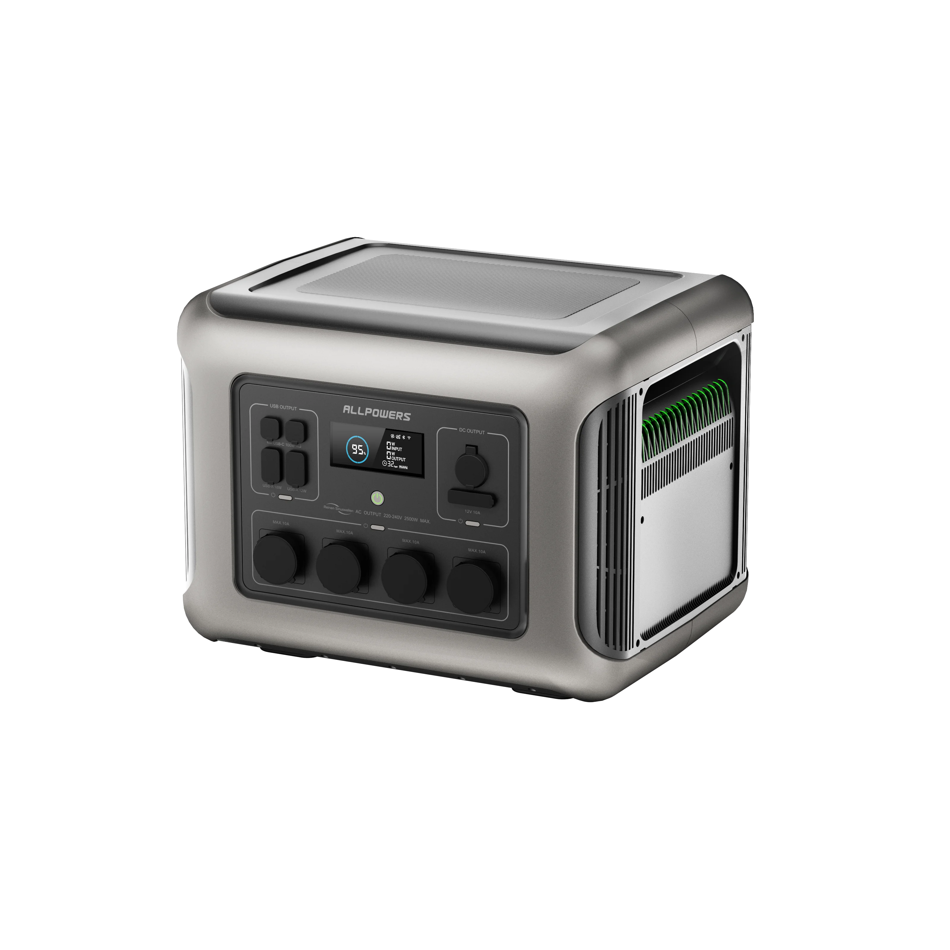 ALLPOWERS R2500 Portable Power Station 1920Wh Expandable to 20kWh LiFePO4 Battery 2500W Solar Generator for Emergency Household