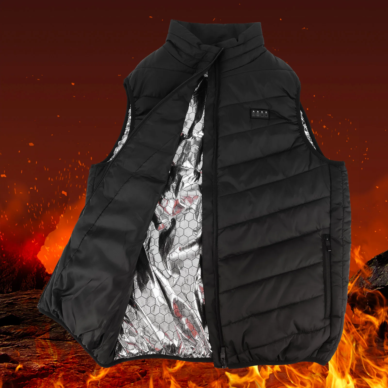 Men USB Infrared 21 Heating Areas Vest Jacket Men Winter Electric Heated Vest Waistcoat For Sports Hiking Oversized xxl-6xl for