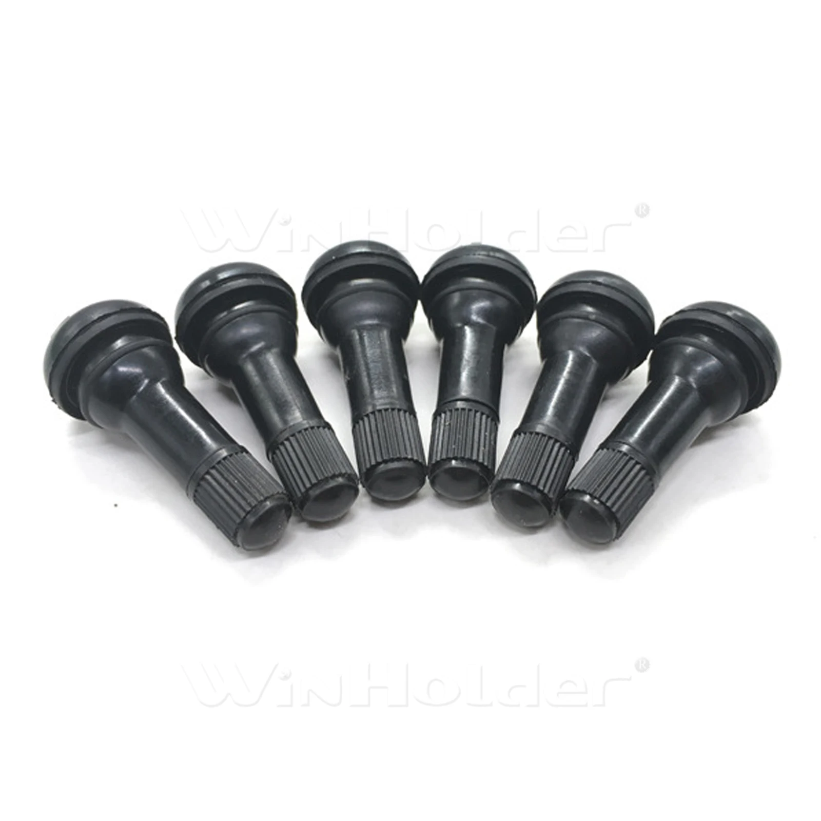 100x TR413 Tubeless Tyre Valves &Dust Caps Rubber Snap In Car Bike Wheel Kit