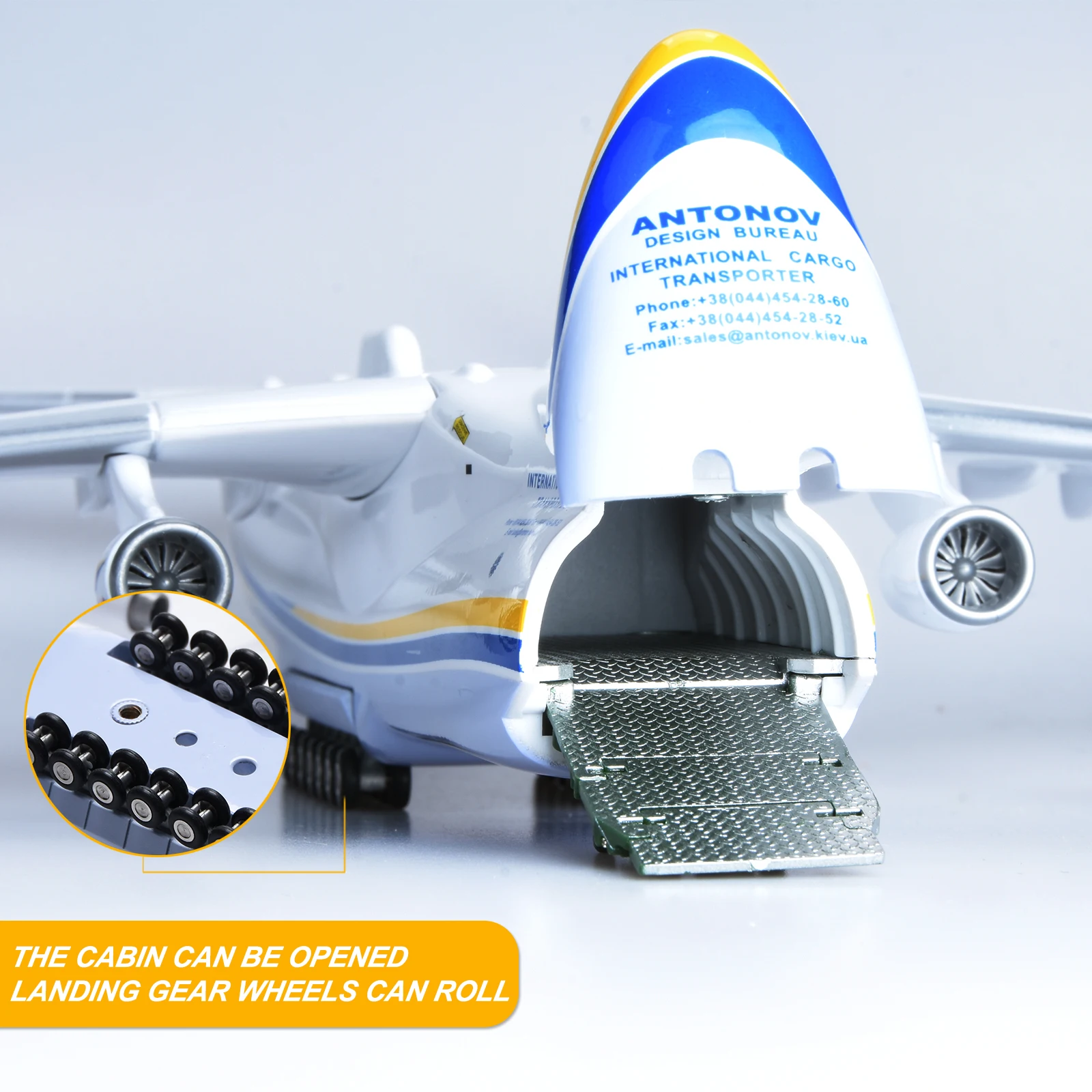 Highly Detailed Airplane 1/200 Antonov Ukraine An-225 Aircraft Strategic Transport Resin Plane Model 16.6" Souvenir Home Decora