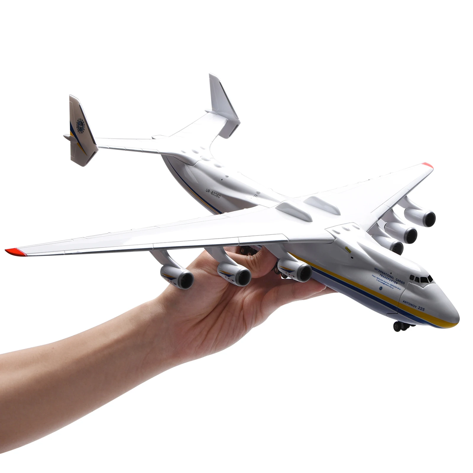 Highly Detailed Airplane 1/200 Antonov Ukraine An-225 Aircraft Strategic Transport Resin Plane Model 16.6" Souvenir Home Decora