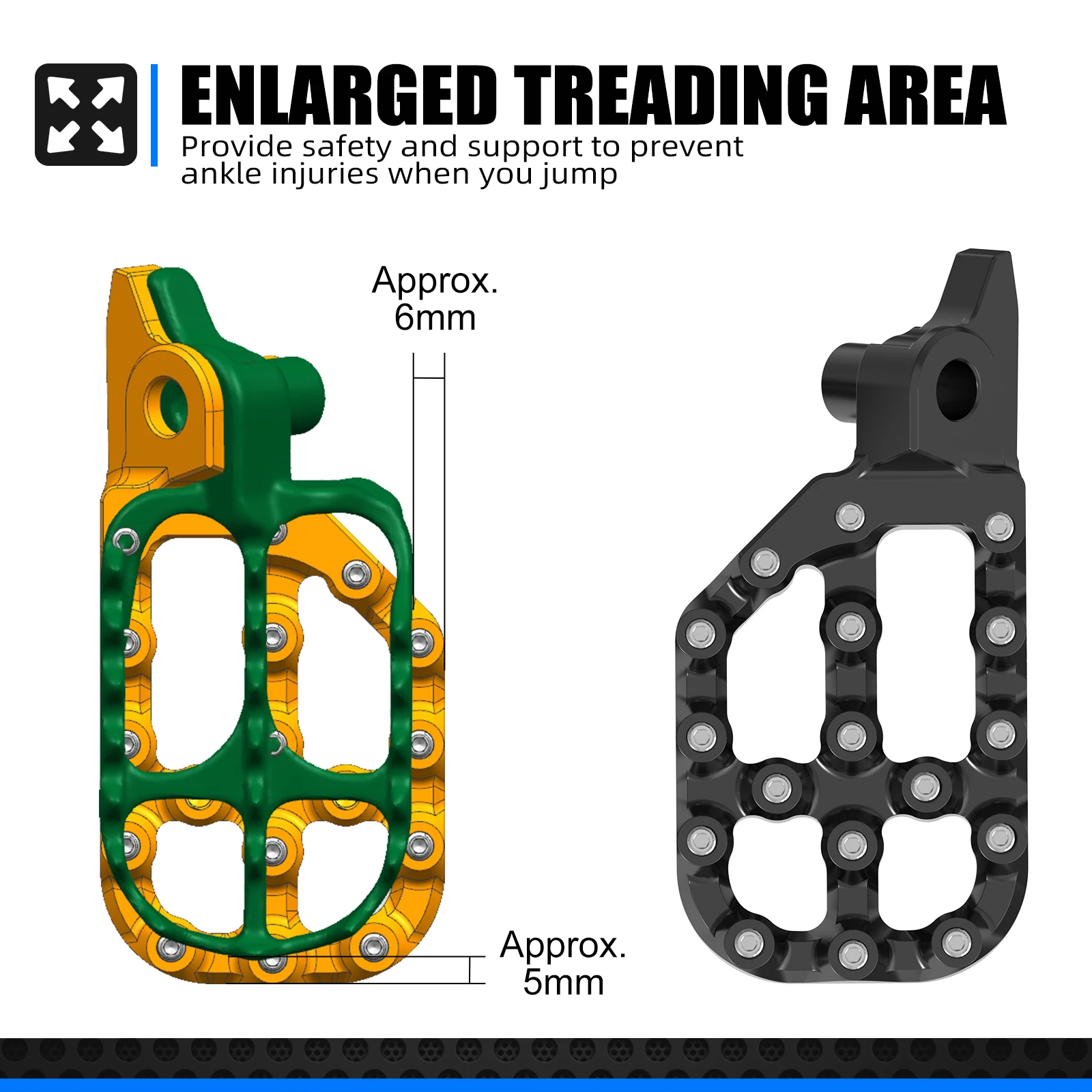 (UK US Stock) For 2026 Yamaha YZ250F YZ450FX YZ450F YZF 2024-2026 Offset Foot Pegs Footrest Kit Adjustable WR450F WRF 2024 2025