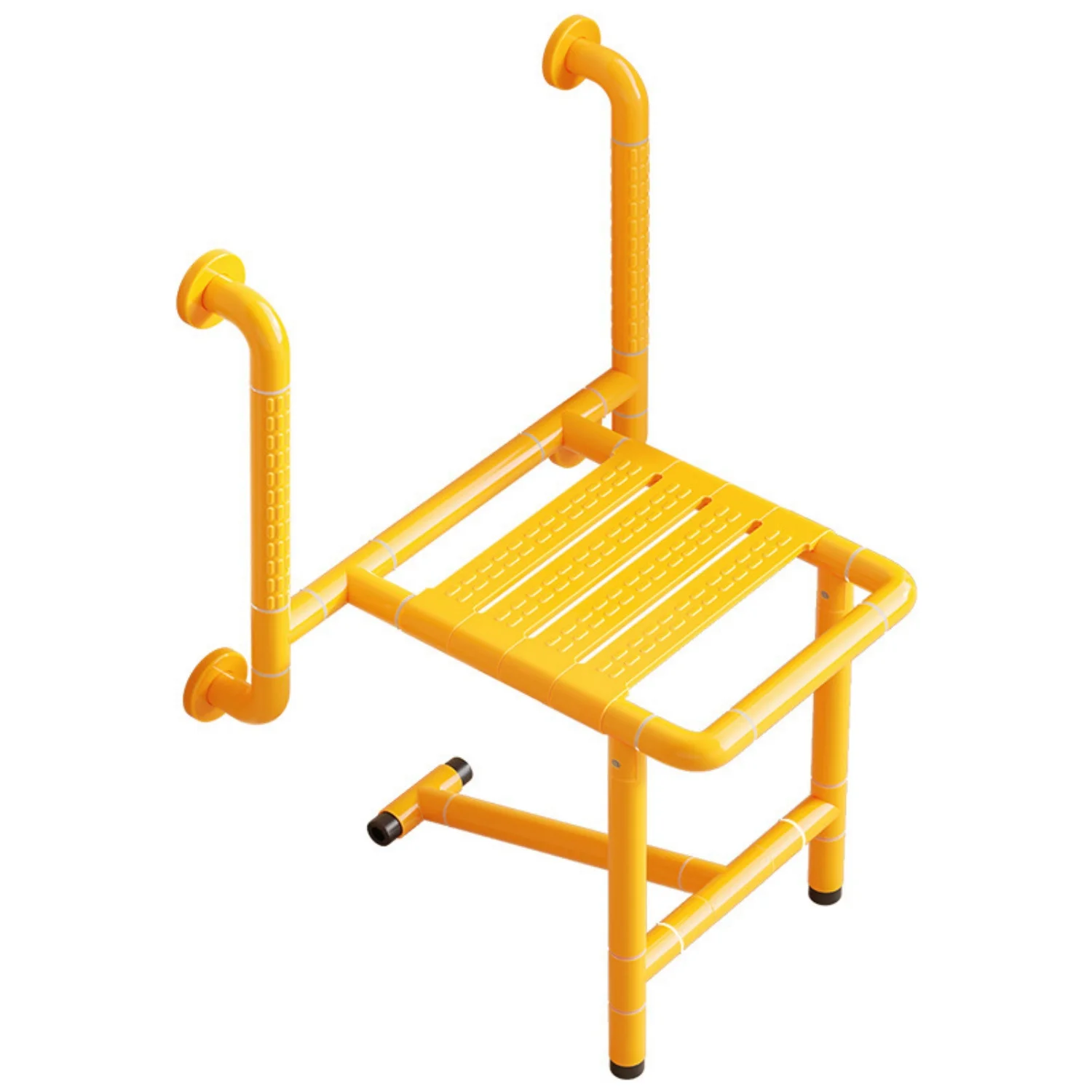 Shower Seat Folding Wall Mounted Fold Up Shower Bench Bath Stool with 150Kg Load Capacity for Seniors Pregnant Women Adults