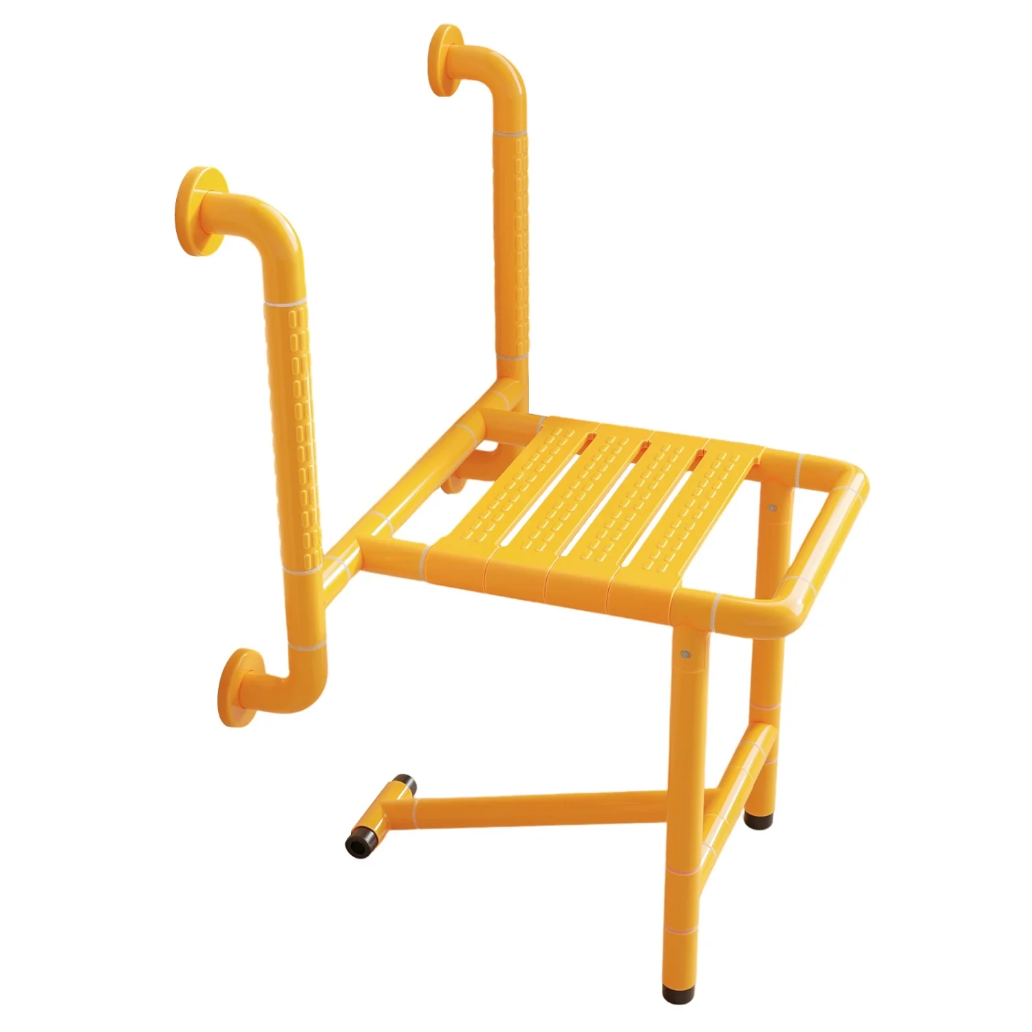Shower Seat Folding Wall Mounted Fold Up Shower Bench Bath Stool with 150Kg Load Capacity for Seniors Pregnant Women Adults