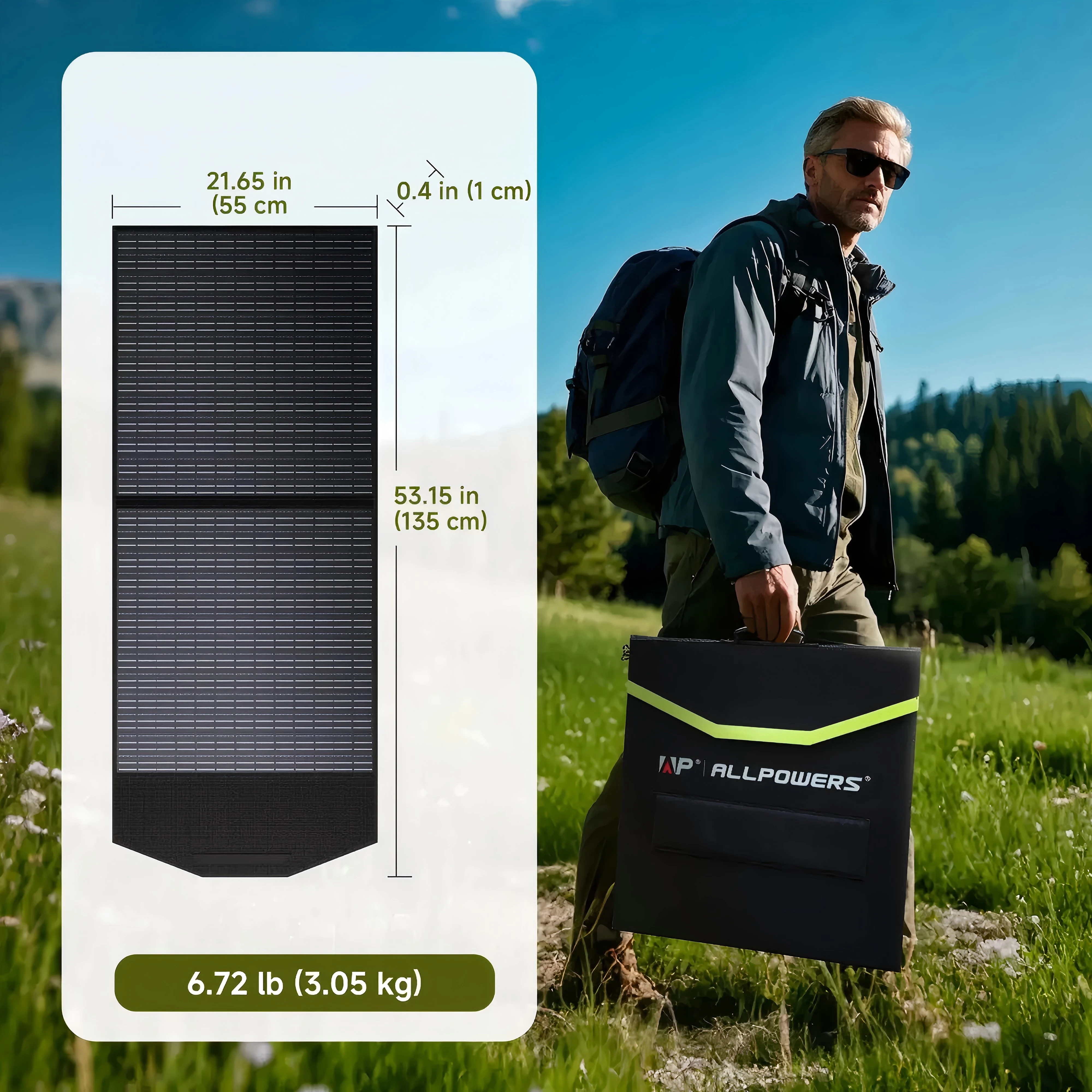 ALLPOWERS R600 Portable Power Station 600W 299Wh LiFePO4 Solar Generator UPS Battery Backup MPPT & 100W Solar panel for Camping