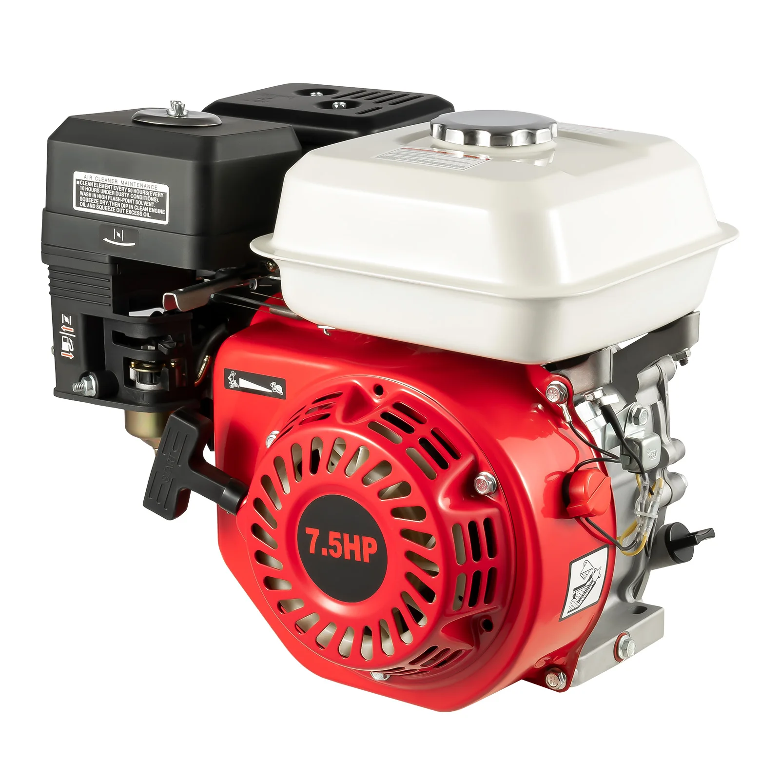 4-Stroke Petrol Engine, 7.5 HP OHV Single Cylinder Gasoline Engine Gas Motor Engine Go Kart Engine Air Cooling 212CC