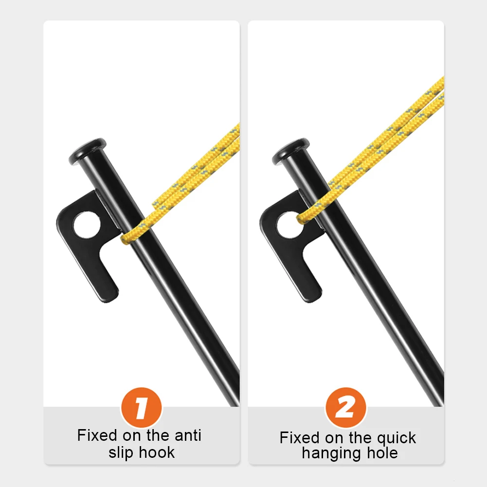 4/8Pcs Tent Stakes Forged Steel Tent Pegs Heavy Duty Ground Stakes 30cm Camping Tent Spikes with Storage Bag for Outdoor Camping