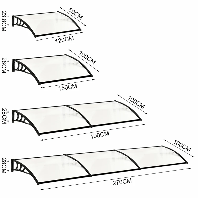 Window aluminum alloy door canopy awning rainproof canopy external awning rain and snow terrace sunshade