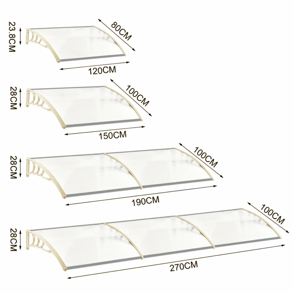 Window aluminum alloy door canopy awning rainproof canopy external awning rain and snow terrace sunshade