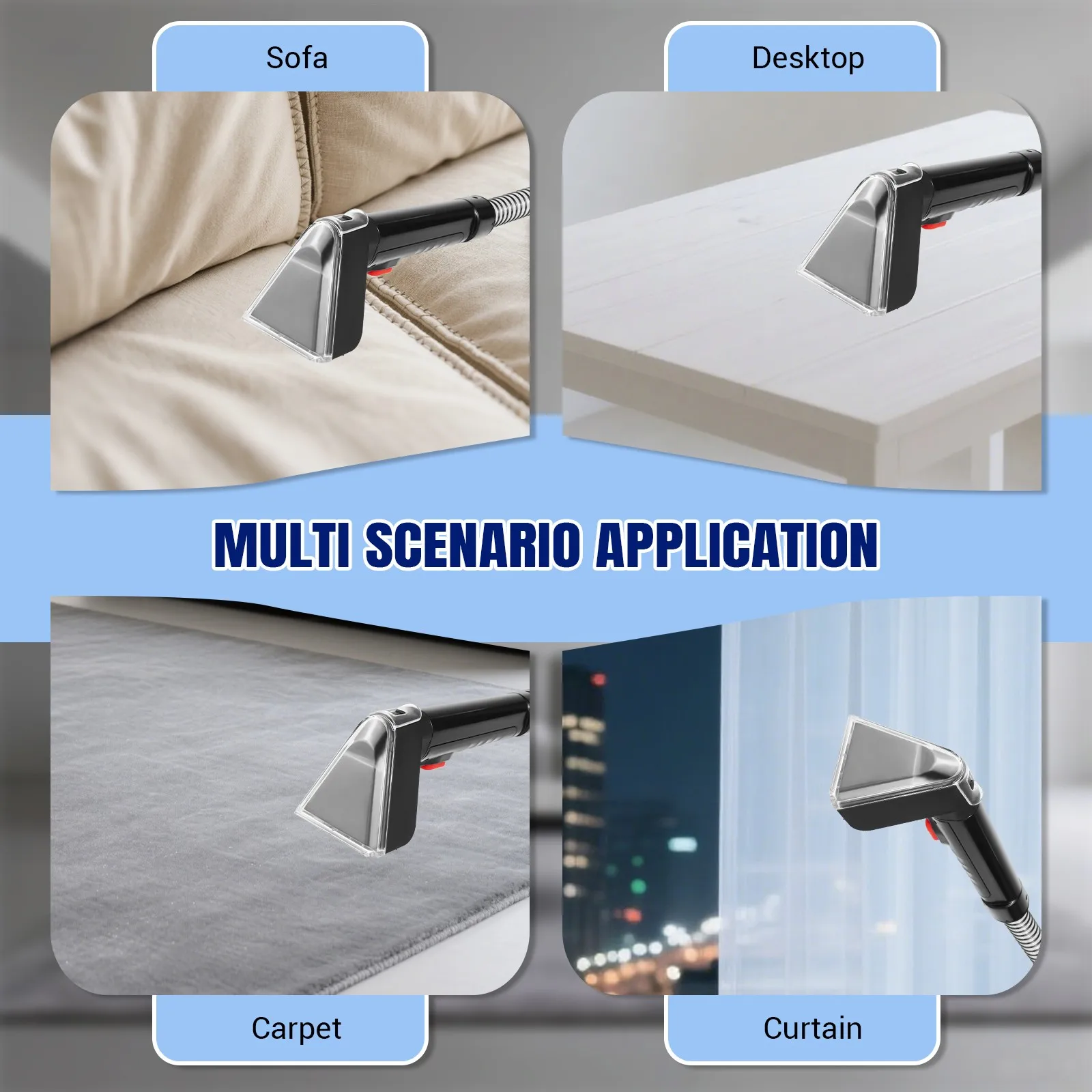 Spot Cleaner, Stain, Car, Upholstery, Sofa and Carpet Cleaning Machine, Portable and Compact Design, Included Solution Removes