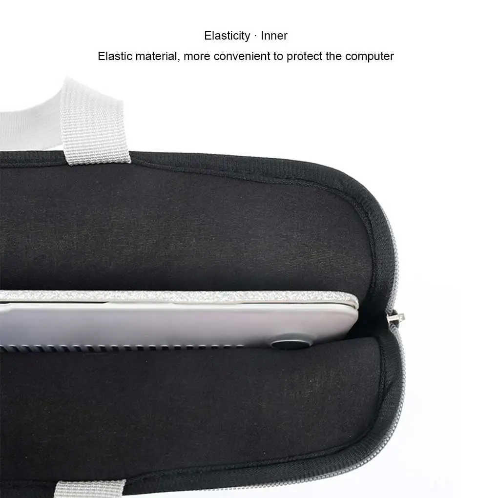 Laptop Sleeve Computer Case Portable Travel Bag Zipper Carrier Protector Reusable Compartments Casual Rose Red
