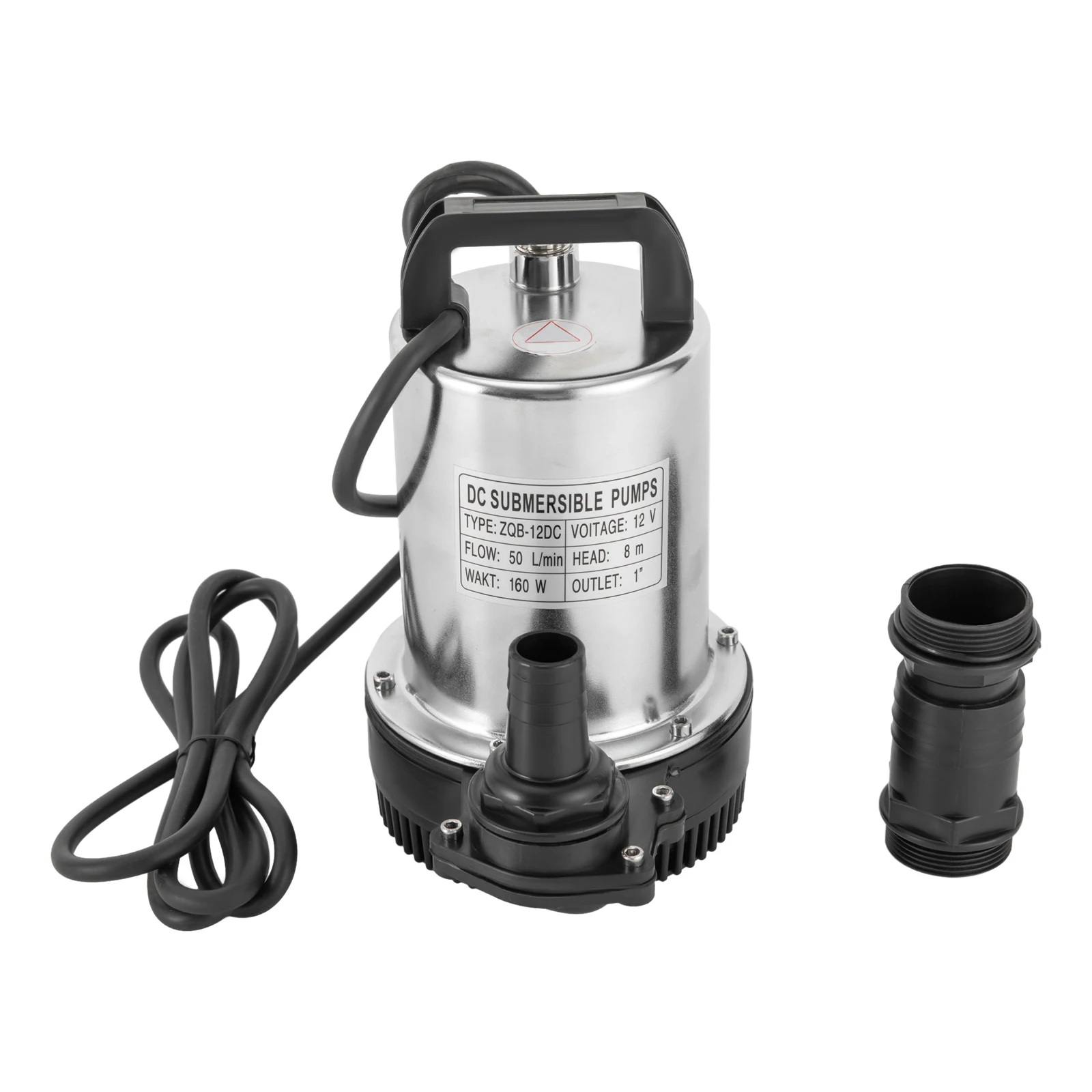 160W DC12V 50L/min Submersible Pump Water Pump High Delivery Pressure Fishing Pump for Homes, Farms, Campervan