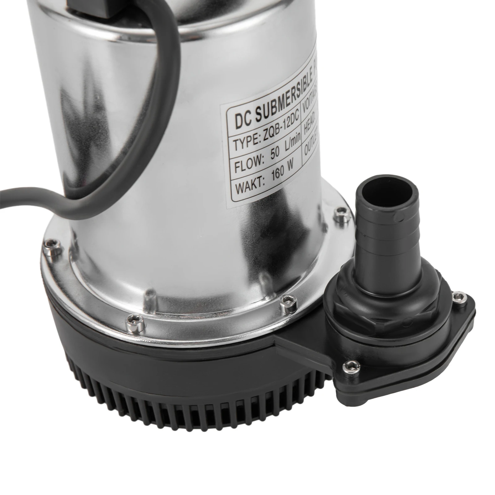 160W DC12V 50L/min Submersible Pump Water Pump High Delivery Pressure Fishing Pump for Homes, Farms, Campervan