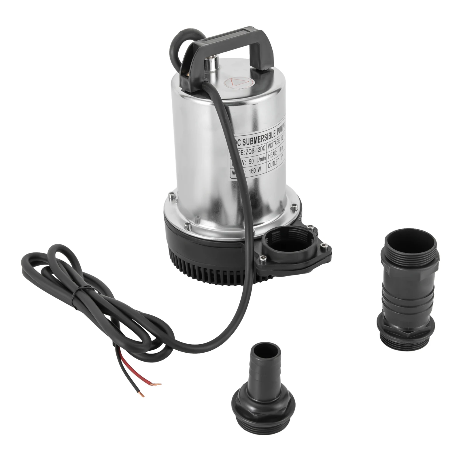 160W DC12V 50L/min Submersible Pump Water Pump High Delivery Pressure Fishing Pump for Homes, Farms, Campervan