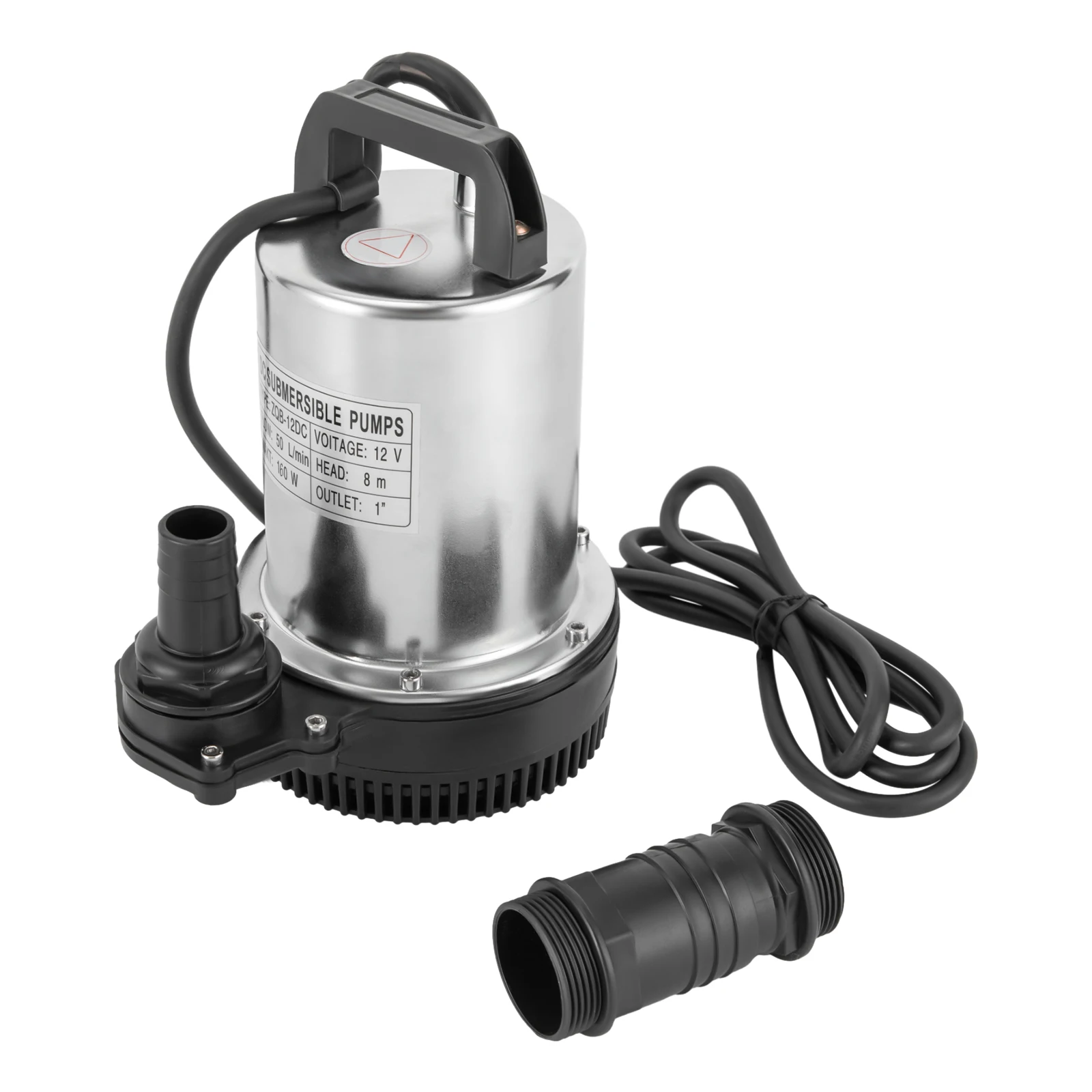 160W DC12V 50L/min Submersible Pump Water Pump High Delivery Pressure Fishing Pump for Homes, Farms, Campervan