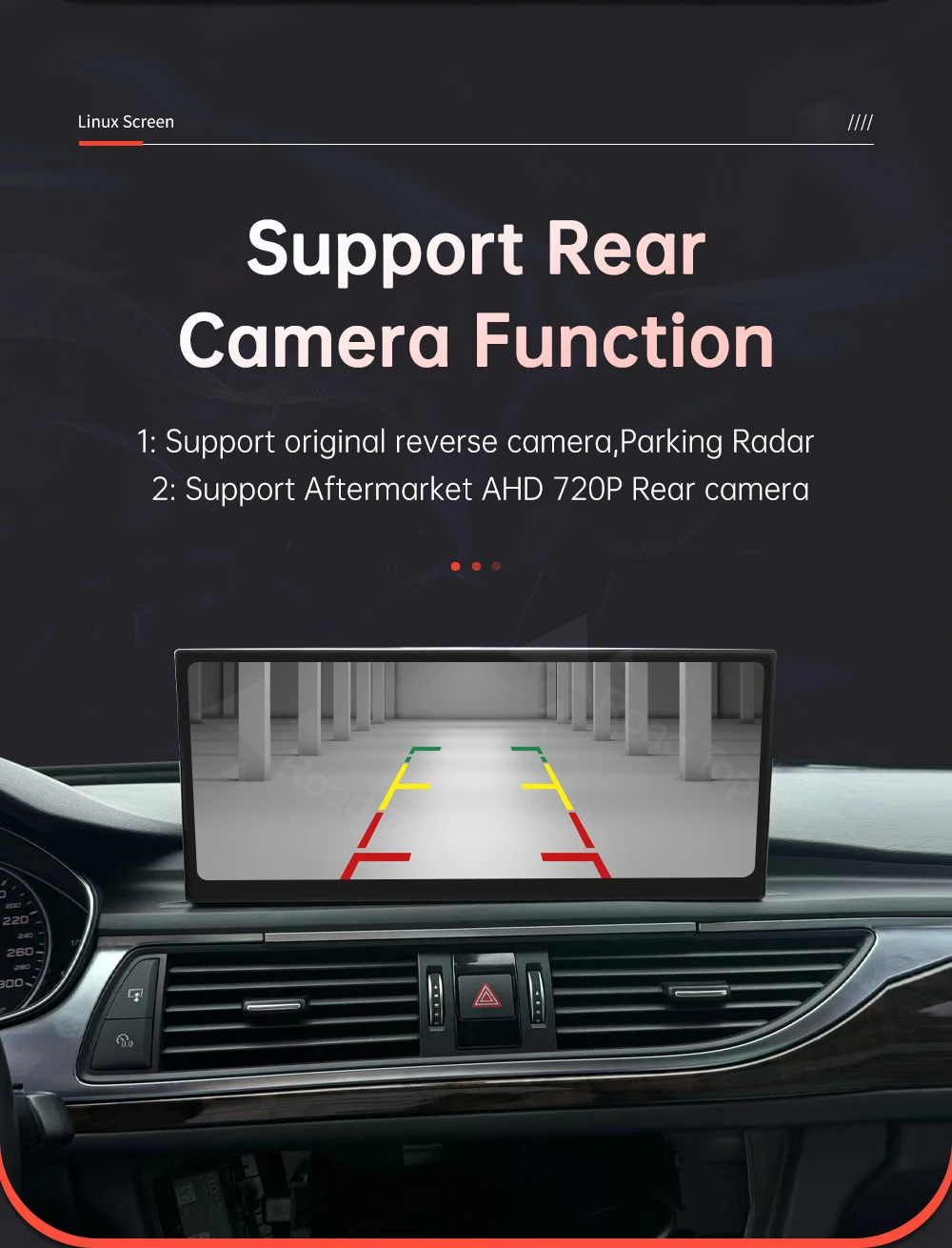 Wireless CarPlay Car Multimedia Display For Audi A6 A7 2016-2018 Linux Touch Screen with Android Auto Airplay Autolink Functions