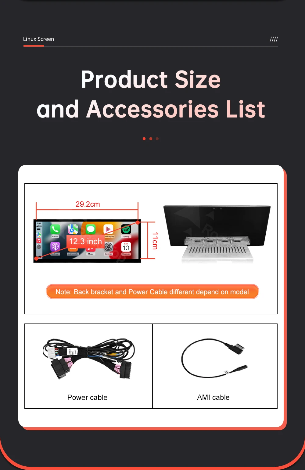 Wireless CarPlay Car Multimedia Display For Audi A6 A7 2016-2018 Linux Touch Screen with Android Auto Airplay Autolink Functions