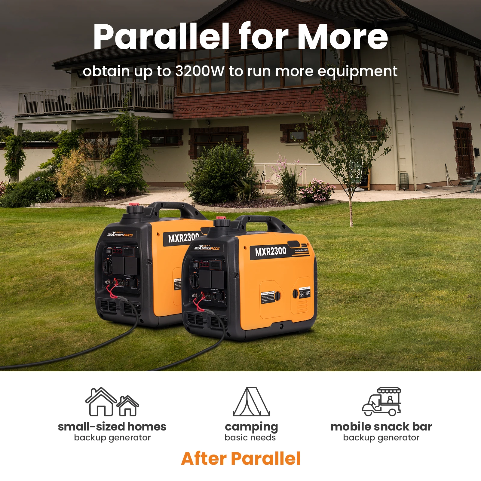Inverter Generator Petrol 1800W-2300W Portable Silent for Camping Caravan RV
