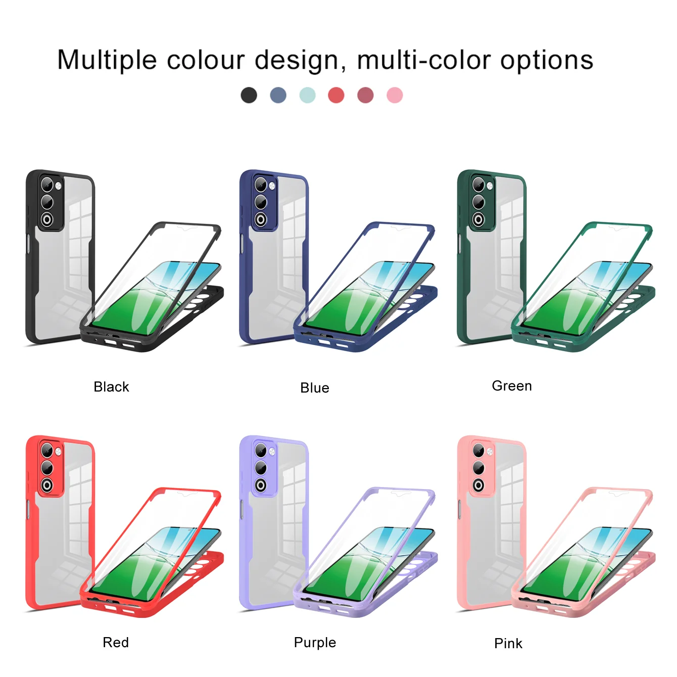 Full Body Protection Shockproof Case for OPPO A5 5G 2025 Protective Cover Screen Protector Fundas Coque Capa