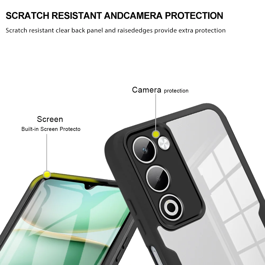 Full Body Protection Shockproof Case for OPPO A5 5G 2025 Protective Cover Screen Protector Fundas Coque Capa
