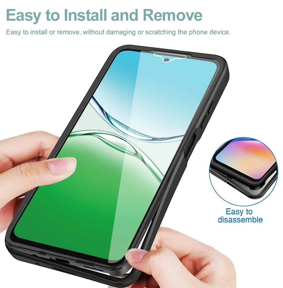 Full Body Protection Shockproof Case for OPPO A5 5G 2025 Protective Cover Screen Protector Fundas Coque Capa