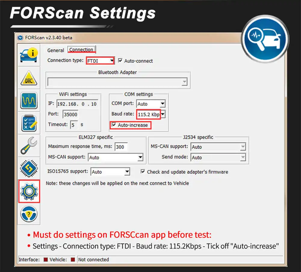 Vgate vLinker FS ELM327 For Ford FORScan HS/MS-CAN ELM 327 OBD 2 OBD2 Car Diagnostic Scanner Interface Tools OBDII For Mazda