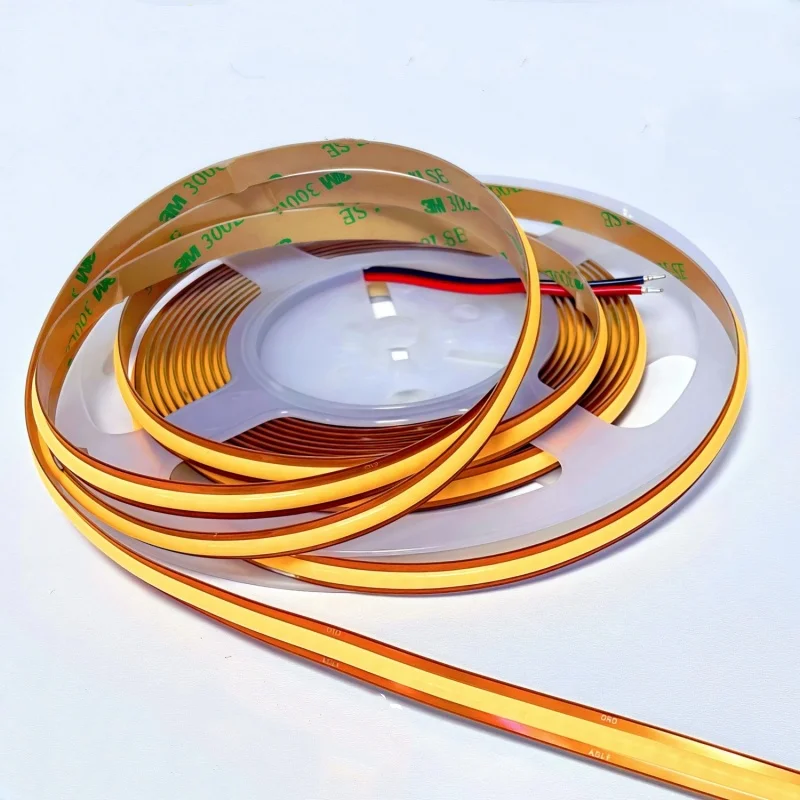 5m Free Cut COB LED Strip Light DC 12V 24V Flexible Tape 528LEDs/M 8mm PCB High Density Linear Lighting Warm Natural White
