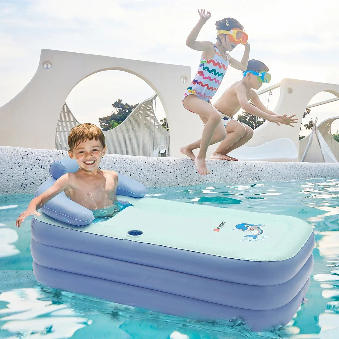 PVC Folding Outdoor Bathtub, Portable Freestanding Bathtub for Adult Spa, Adult Sitting Bathtub, Plank Basin Large