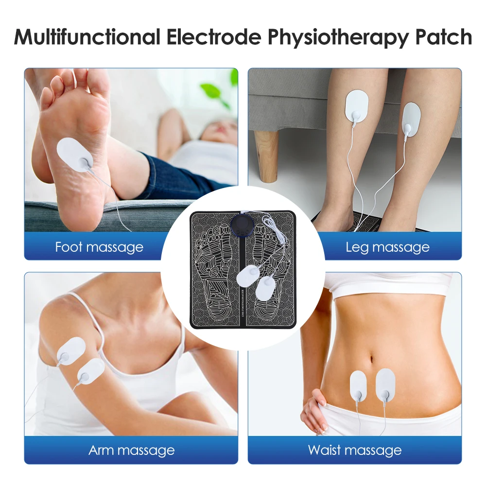 Electric Massage Pad Relieve Sore Feet Leg Cramps Pulse Sole Massager EMS Foot Massager Pad Improve Blood Circulation