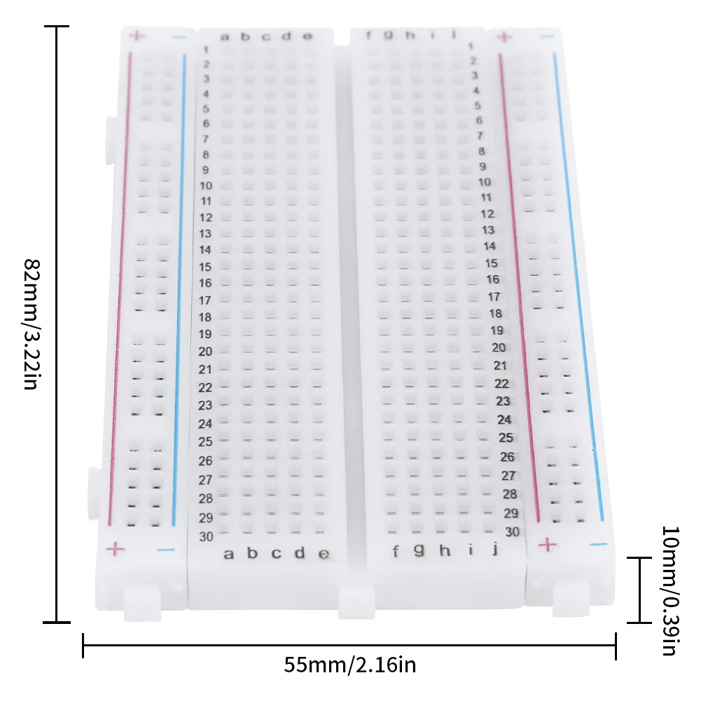 1-50PCS 400 Tie Points Solderless PCB Breadboard BB-801 Prototype Universal Mini Bread Board for Arduino Proto Raspberry Pi Kits