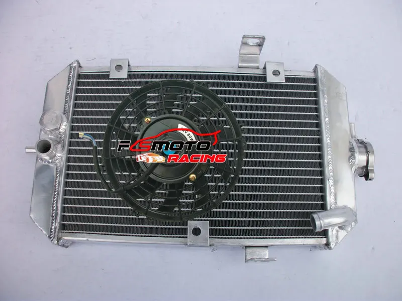 ALUMINUM Radiator + Fan FOR ATV YAMAHA Raptor 660 YFM660 YFM660R 2001-2005 2002 2003 2004 01 02 03 04 05