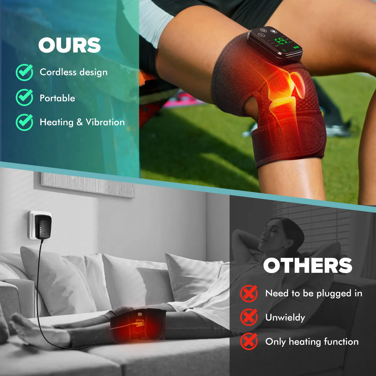 Intelligent Electric Heating Knee Protection Massage Warm Compress Joint Protection Neck Shoulder Knee Vibration Device