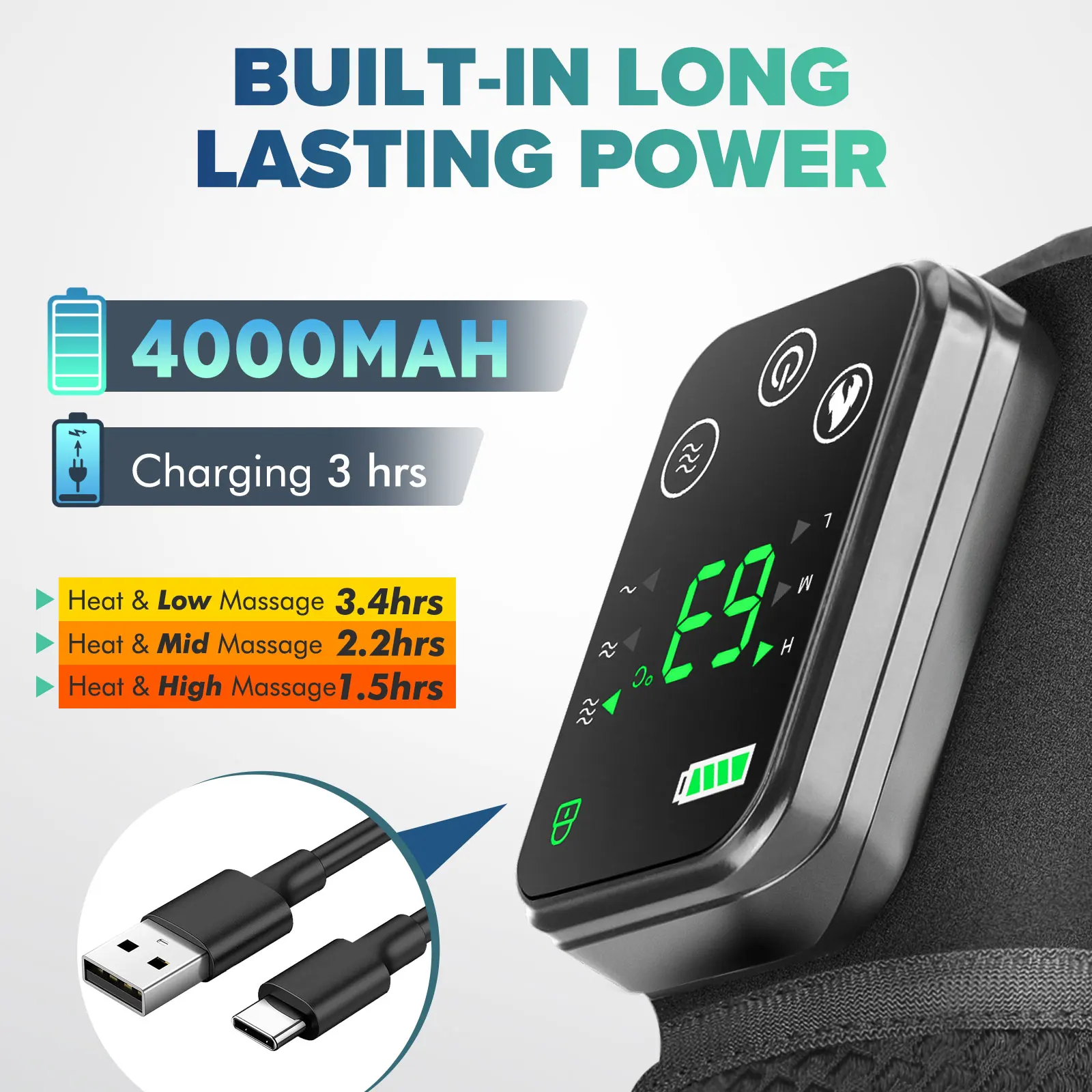 Intelligent Electric Heating Knee Protection Massage Warm Compress Joint Protection Neck Shoulder Knee Vibration Device