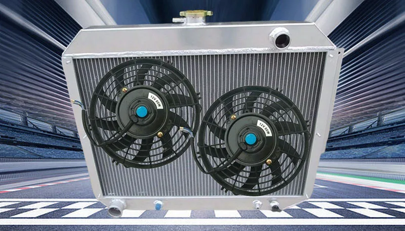 Alu Radiator & Fans For Chrysler/Dodge Polara/Plymouth 7.2 V8 440 Engine 1966-1970 1966 1967 1968 1969 1970 66 67 68 69 70