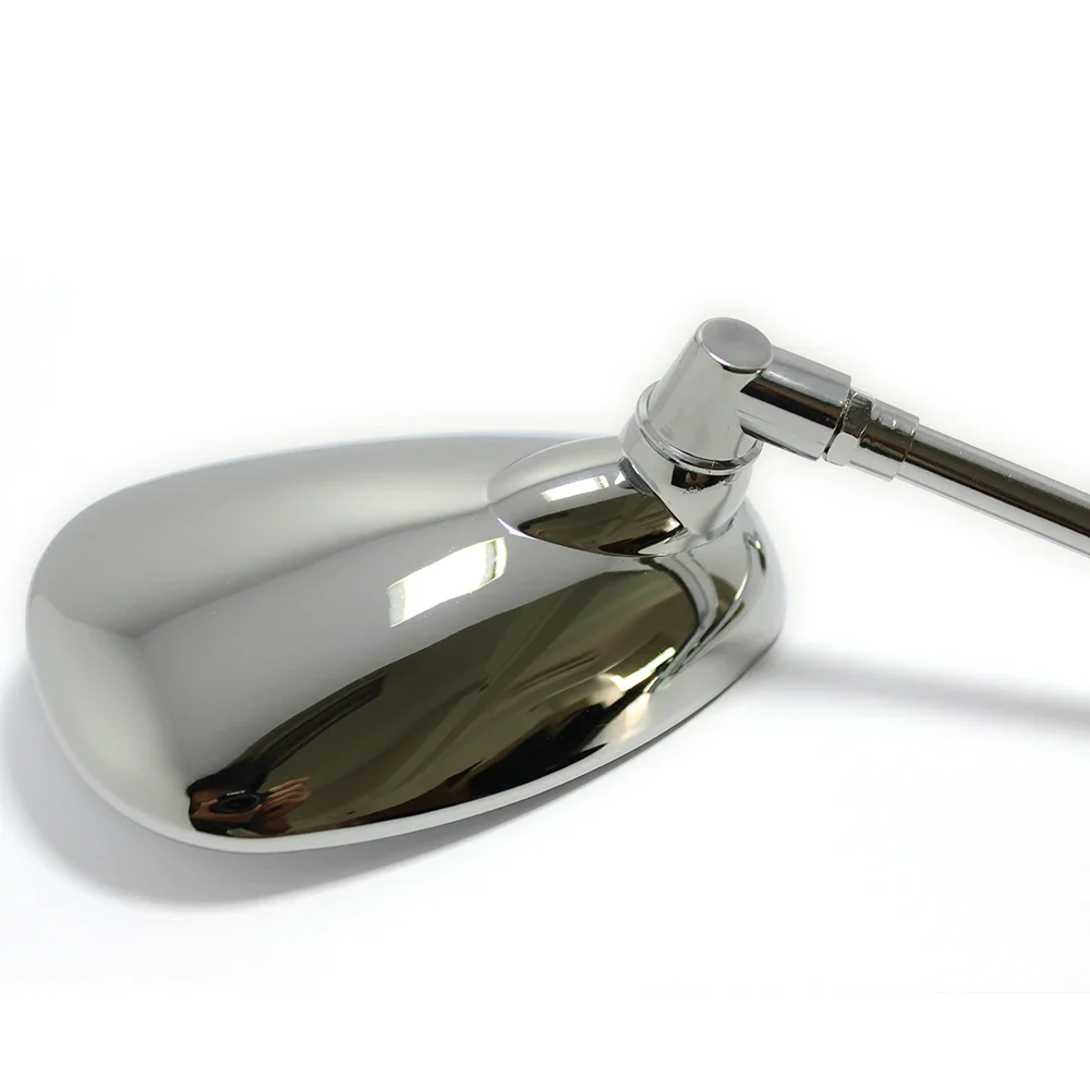 10MM Universal Chrome Rearview Mirrors Motorcycle Motocross Scooter E-bike Racing Motorbike Side Mirror Rear View Accessories