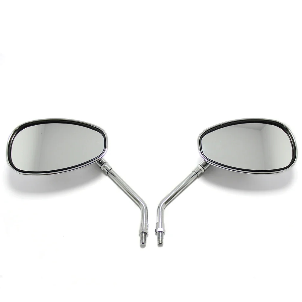 10MM Universal Chrome Rearview Mirrors Motorcycle Motocross Scooter E-bike Racing Motorbike Side Mirror Rear View Accessories