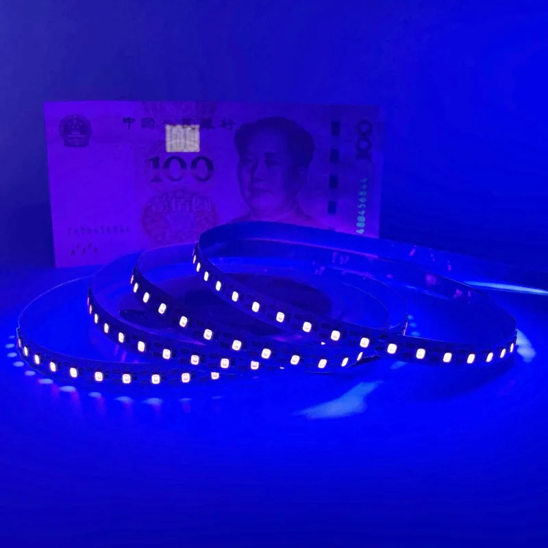 DC12V SMD 5050 2835 Black White PCB UV Purple LED Strip Light 60Leds/m 120Leds/m Ultraviolet Ray LED Tape Ribbon Lamp 5M