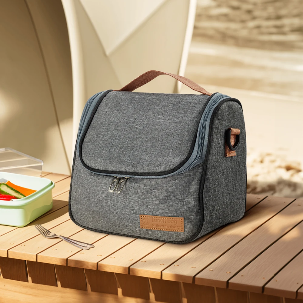 Voltsify Portable Insulated Lunch Bag for School Work Picnics, 21.5cm W x 14cm D x 18cm H