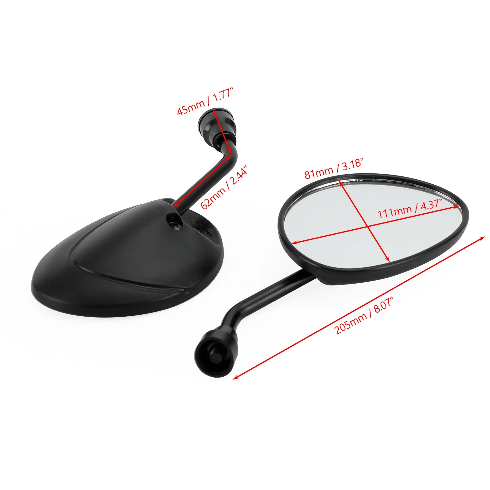 Artudatech Pair of Mirrors Right & Left For Piaggio ZIP 2T 4T 50 SP Zip 100 125 2000-2014