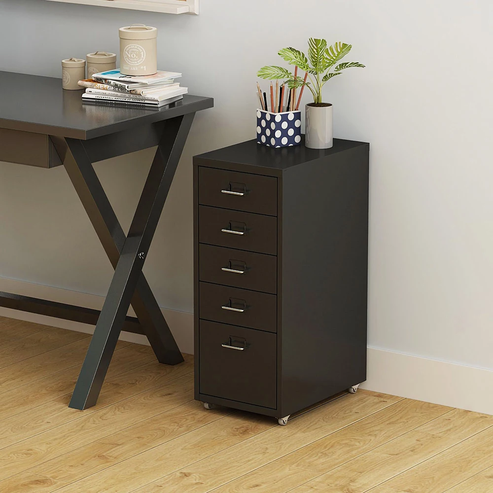 【Breeins】Vertical File Cabinet with Wheels Storage Shelf For Home Office