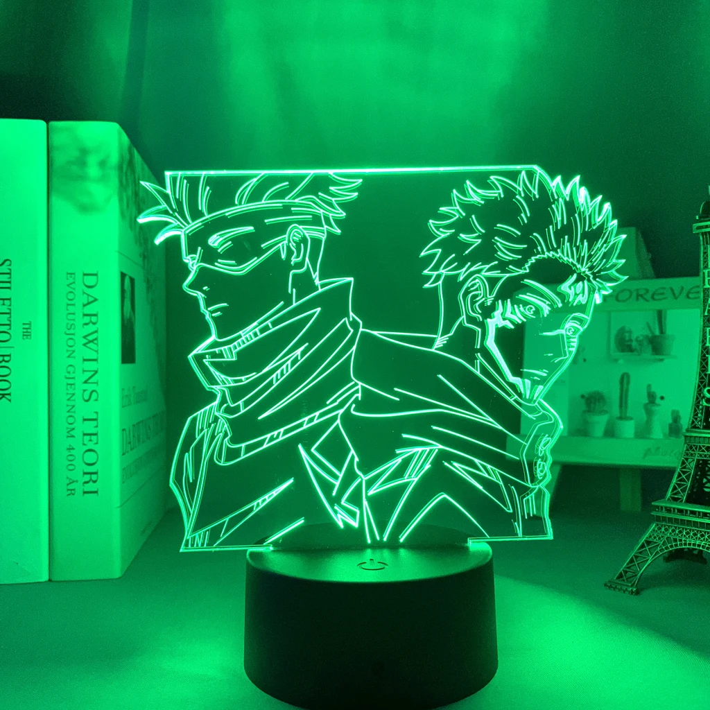 Anime Lamp Satoru Gojo Jujutsu Kaisen Led Night Light Yuji Itadori for Room Deco Birthday Gift Jujutsu Kaisen Lamp Yuji Itadori