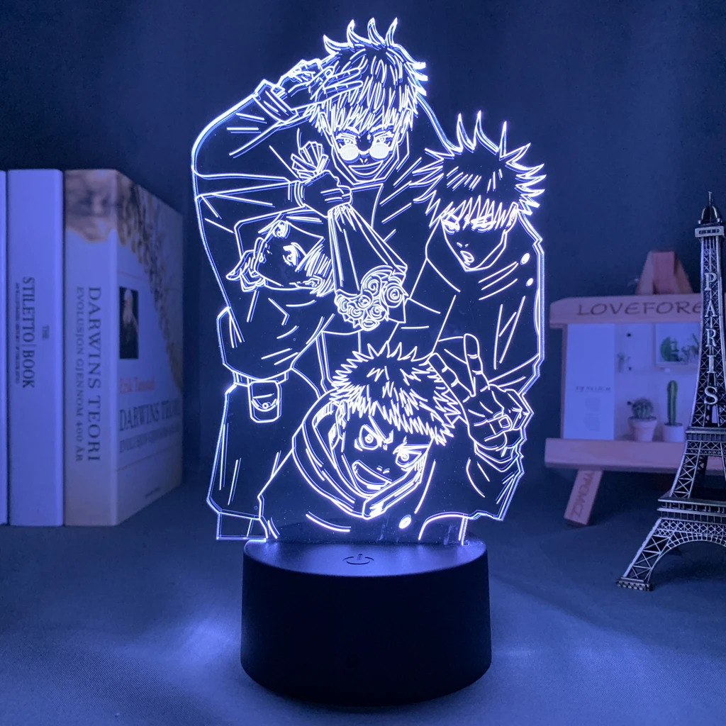 Anime Lamp Satoru Gojo Jujutsu Kaisen Led Night Light Yuji Itadori for Room Deco Birthday Gift Jujutsu Kaisen Lamp Yuji Itadori