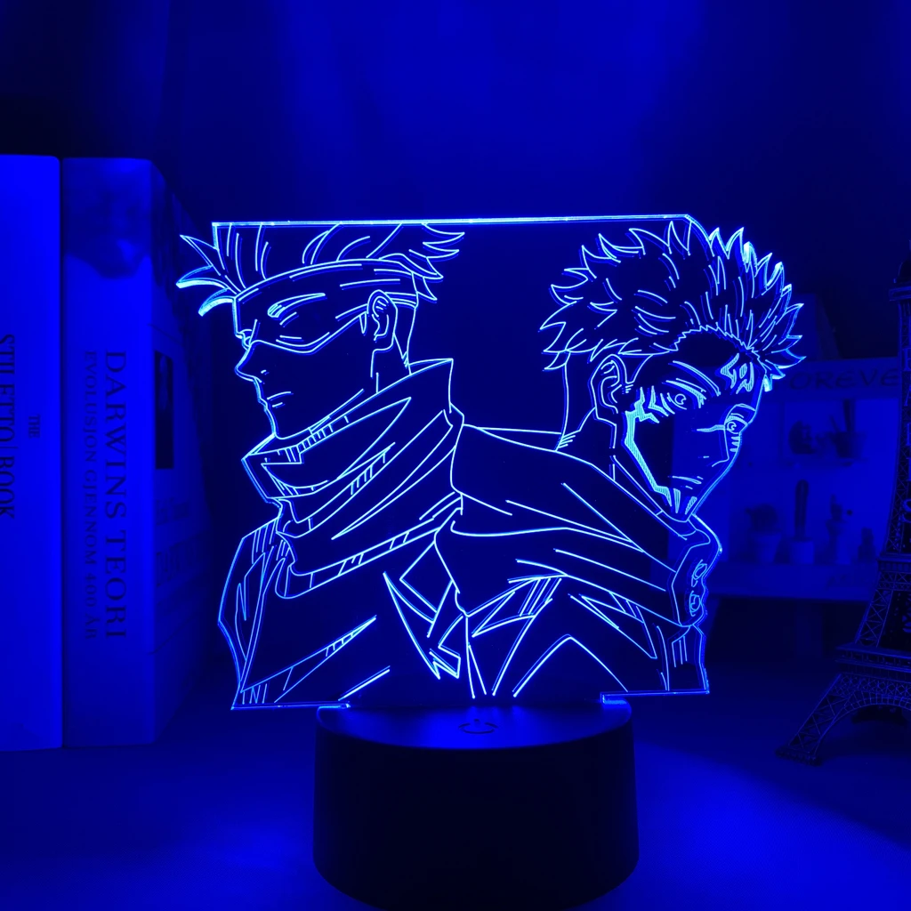 Anime Lamp Satoru Gojo Jujutsu Kaisen Led Night Light Yuji Itadori for Room Deco Birthday Gift Jujutsu Kaisen Lamp Yuji Itadori