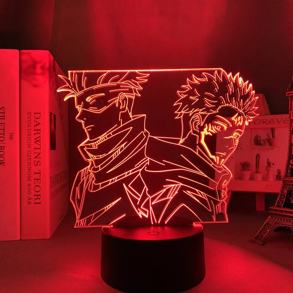 Anime Lamp Satoru Gojo Jujutsu Kaisen Led Night Light Yuji Itadori for Room Deco Birthday Gift Jujutsu Kaisen Lamp Yuji Itadori