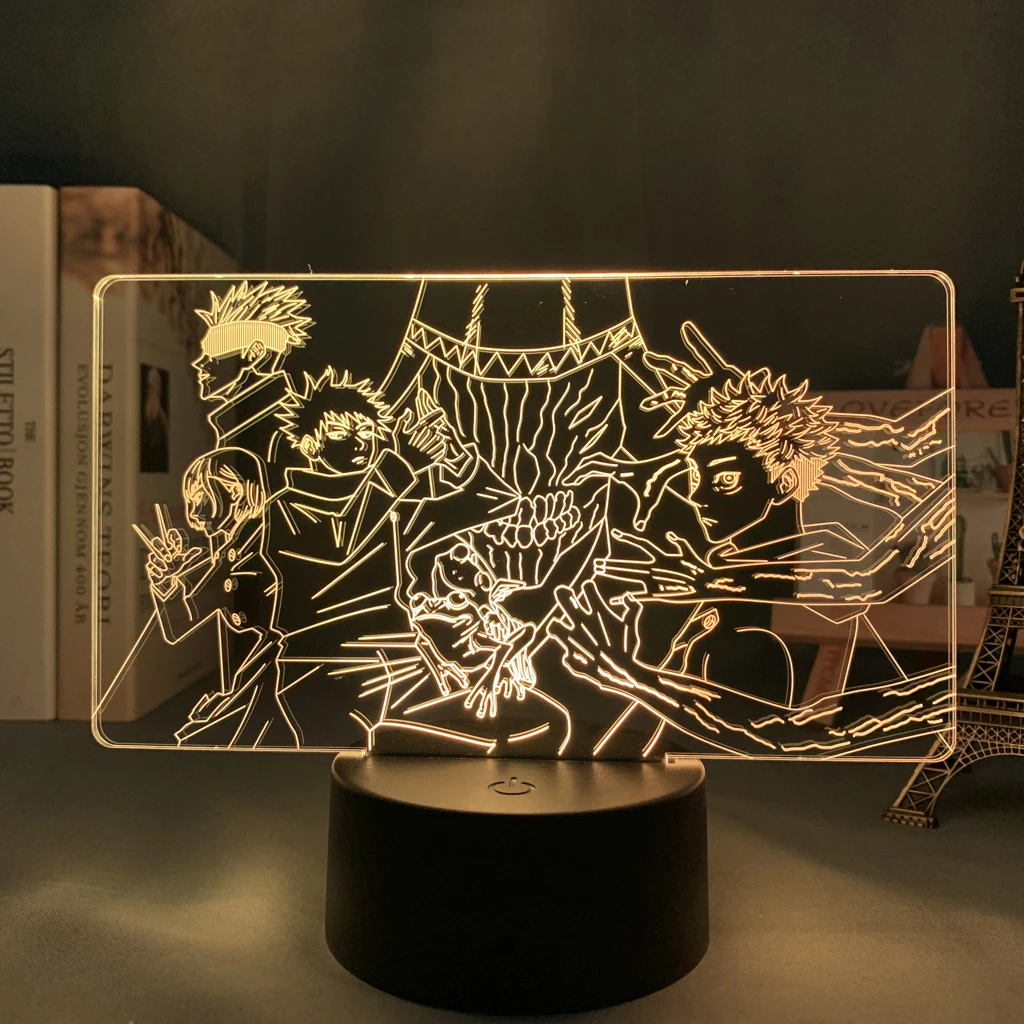 Anime Lamp Satoru Gojo Jujutsu Kaisen Led Night Light Yuji Itadori for Room Deco Birthday Gift Jujutsu Kaisen Lamp Yuji Itadori