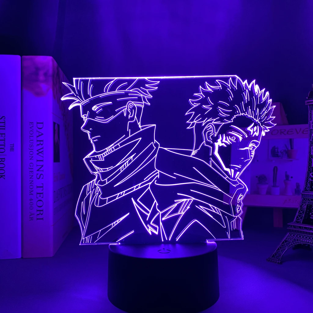 Anime Lamp Satoru Gojo Jujutsu Kaisen Led Night Light Yuji Itadori for Room Deco Birthday Gift Jujutsu Kaisen Lamp Yuji Itadori