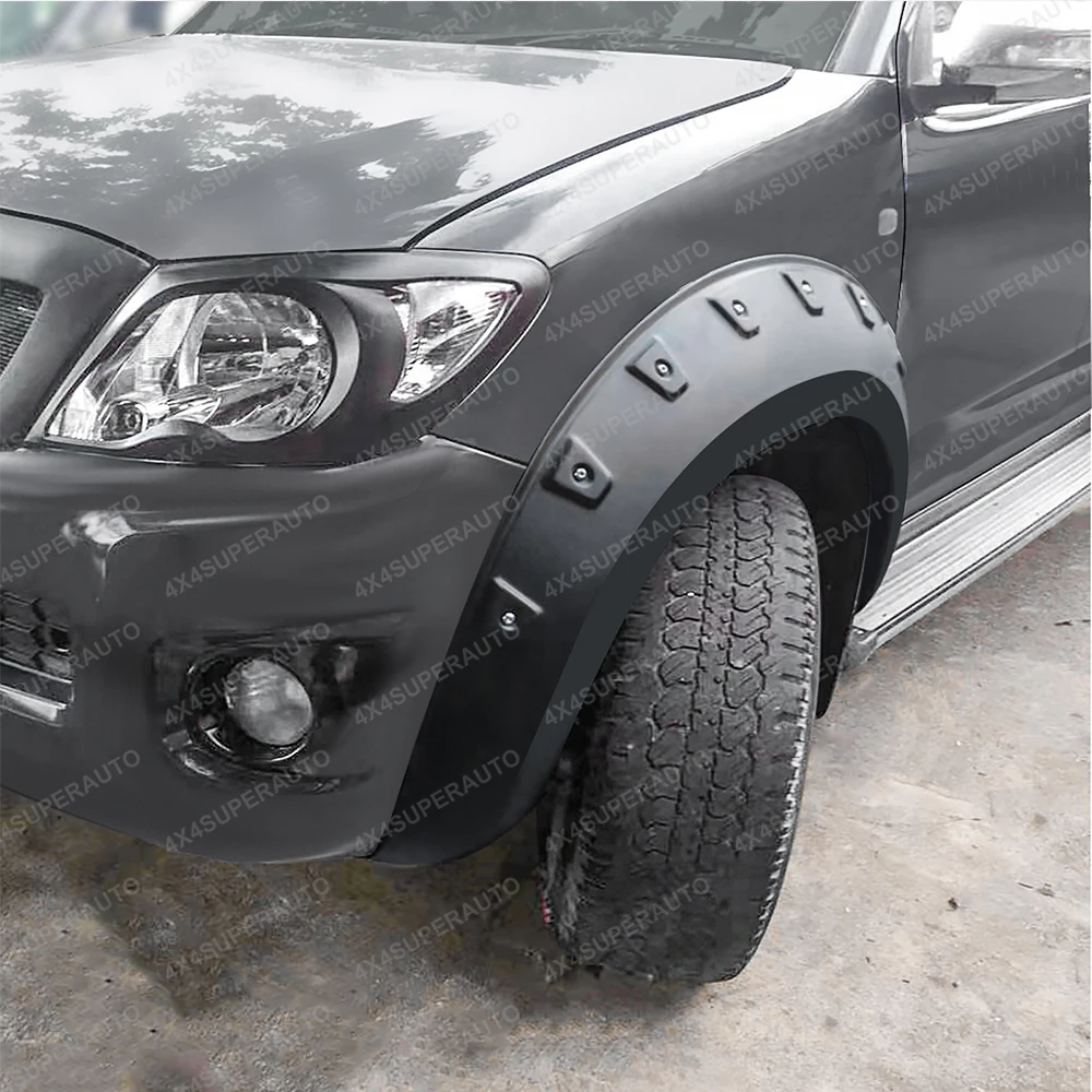 Pocket Style Fender Flares For Toyota Hilux Vigo SR SR5 2005-2014 30mm Widen Wheel Arch Extensions Offroad Car Accessories