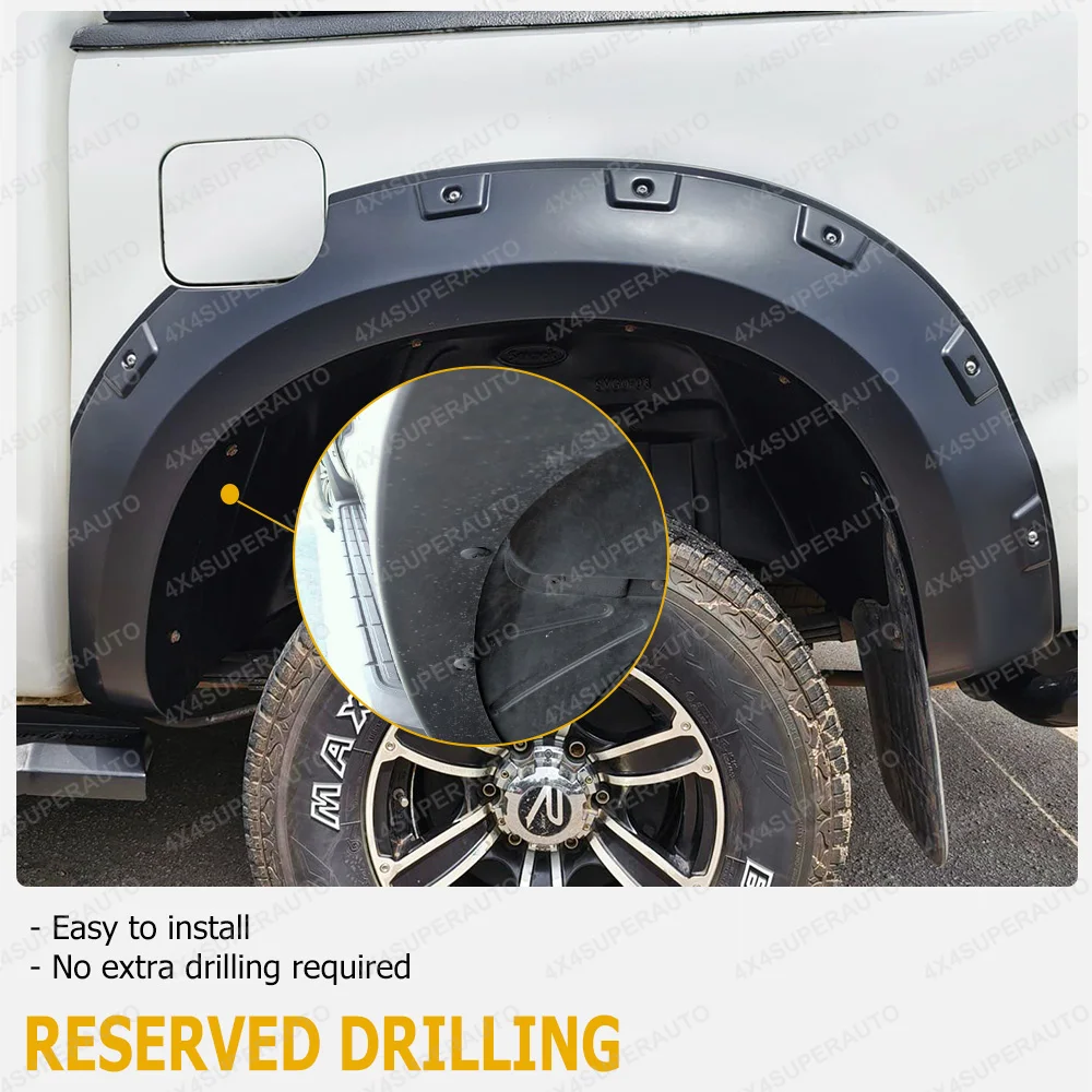 Pocket Style Fender Flares For Toyota Hilux Vigo SR SR5 2005-2014 30mm Widen Wheel Arch Extensions Offroad Car Accessories